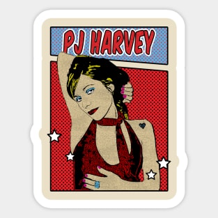 PJ Harvey Pop Art Comic Style Sticker